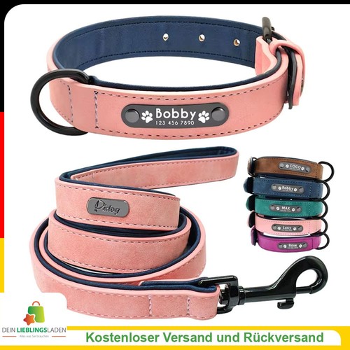 Leder-Hundehalsband-Leine